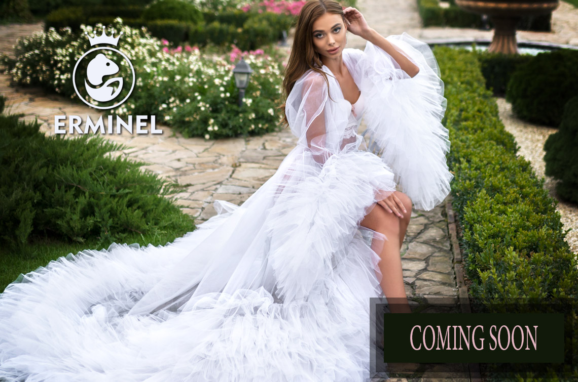 Feather dressing gowns new collection from Erminel