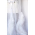 WHITE MARABOU FEATHER BRIDAL SEXY TRANSPARENT DRESSING GOWN FOR WOMEN