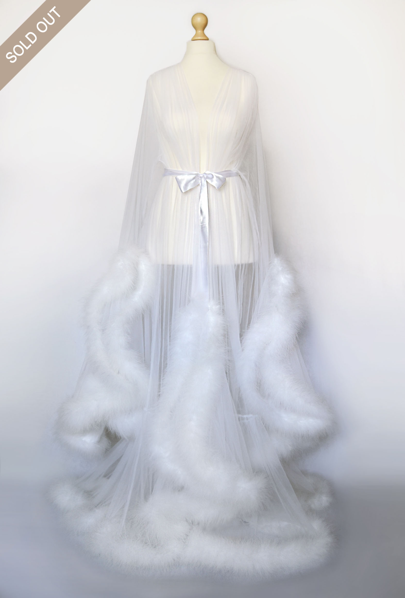 White Feather Bridal Dressing Gown ...